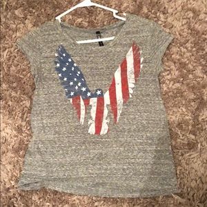 American flag eagle tee